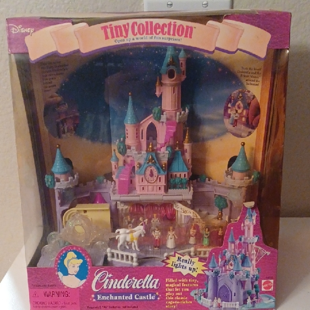 Disney Cinderella Enchanted Castle Tiny Collection Mattel Lights Up New